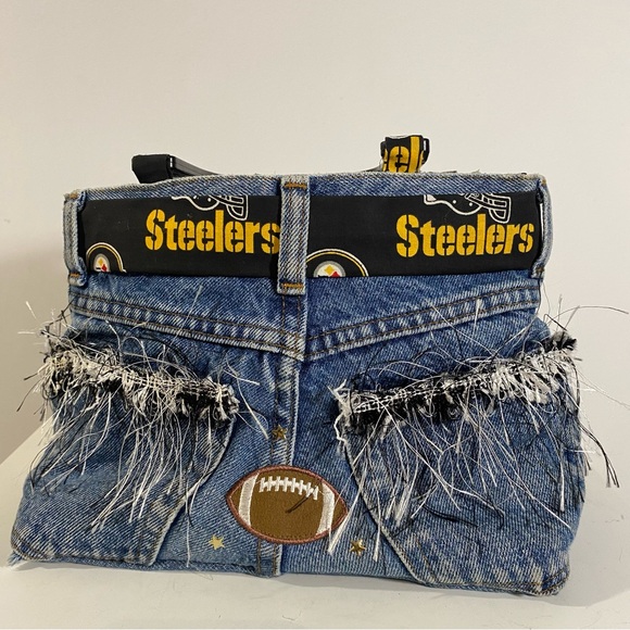 Pittsburgh Steelers Denim Purse Handbag - Picture 4 of 6